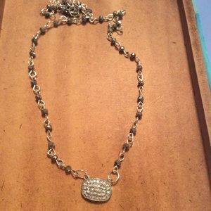 Handcrafted beaded chain with cz charm stunning